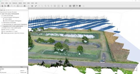 Photogrammétrie droned'une station d'épuration : calcul de cubatures et coupes