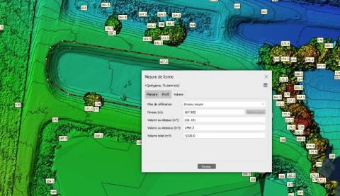 Photogrammétrie droned'une station d'épuration : calcul de cubatures et coupes