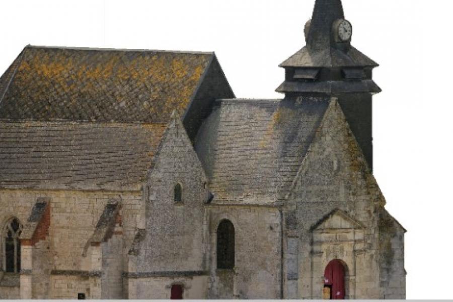 Numérisation extérieure de l’église Saint – Fiacre d’Esclainvillers (Somme) 